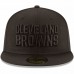 Men's Cleveland Browns New Era Black on Black 59FIFTY Fitted Hat 2265958